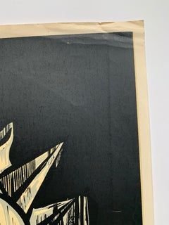 Antonio Frasconi mid-century exhibition poster (Puerto Rican artist)