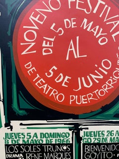 Cartel de la exposición de mediados de siglo del Festival de Teatro Novena (artista puertorriqueño)