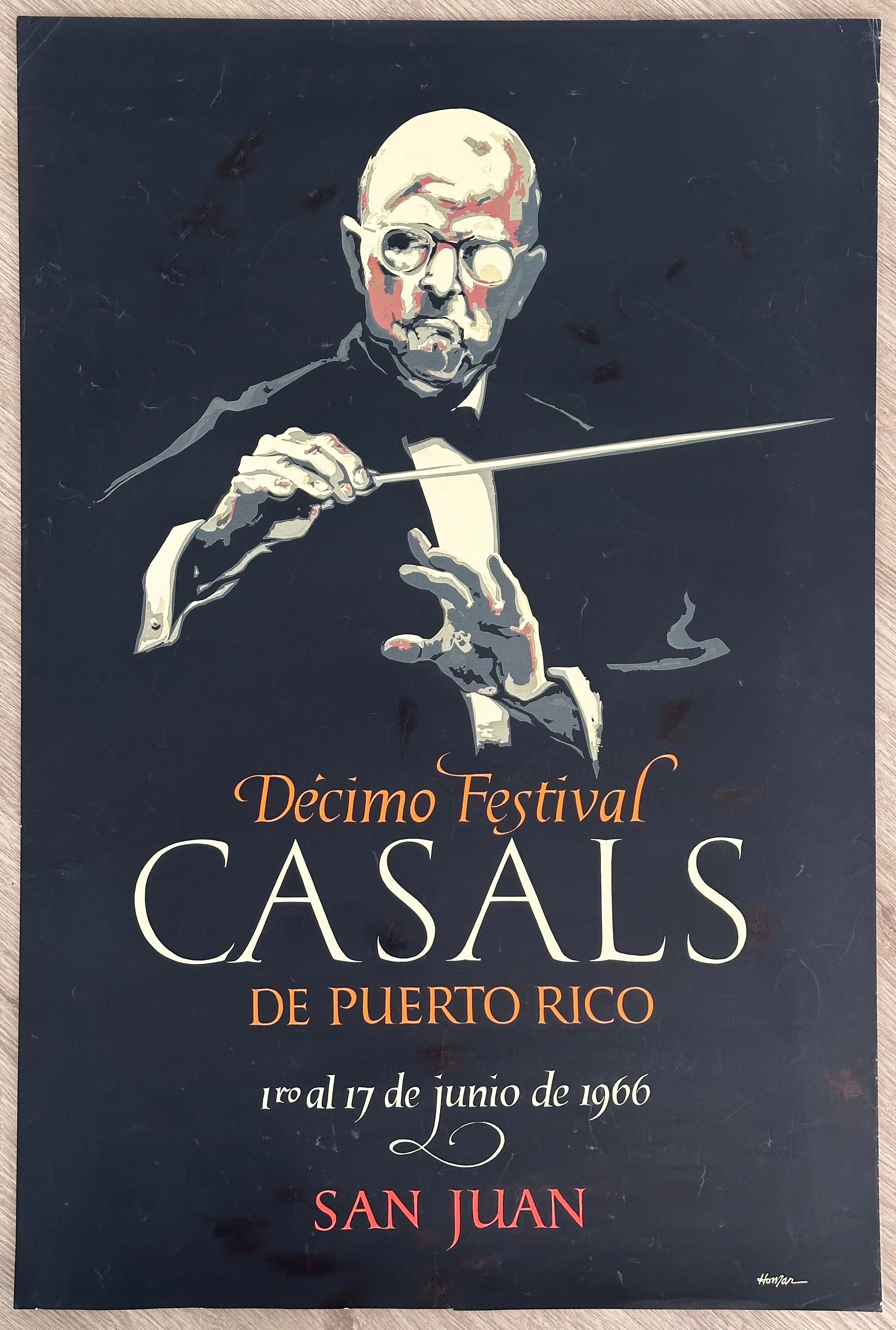 Print de Lorenzo Homar - Pedro Casals San Juan Puerto Rico cartel vintage