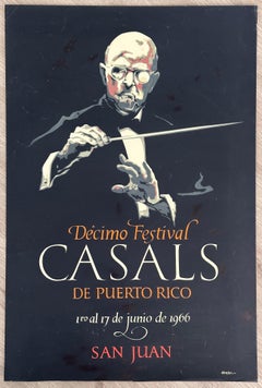 Pedro Casals San Juan Puerto Rico cartel vintage