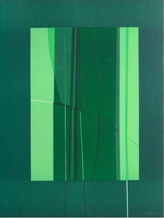 Green - Lithograph by Lorenzo Indrimi - 1970s