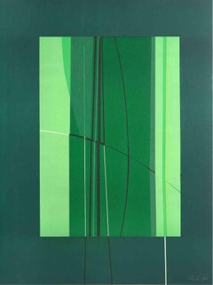 Grünes – Lithographie von Lorenzo Indrimi – 1970er Jahre