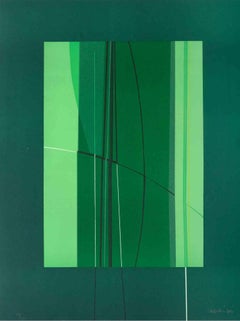 Verde - Litografía de Lorenzo Indrimi - Años 70