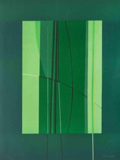 Verde - Litografía de Lorenzo Indrimi - Años 70