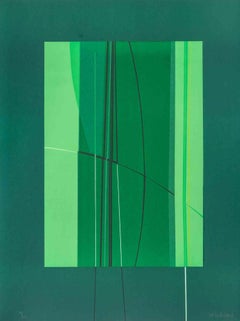 Green - Lithograph by Lorenzo Indrimi - 1970s