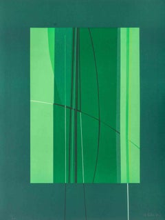 Green - Lithograph by Lorenzo Indrimi - 1970s