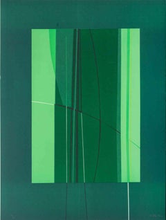Verde - Litografía de Lorenzo Indrimi - Años 70