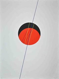 Ball rouge - Lithographie de Lorenzo Indrimi - 1970 environ