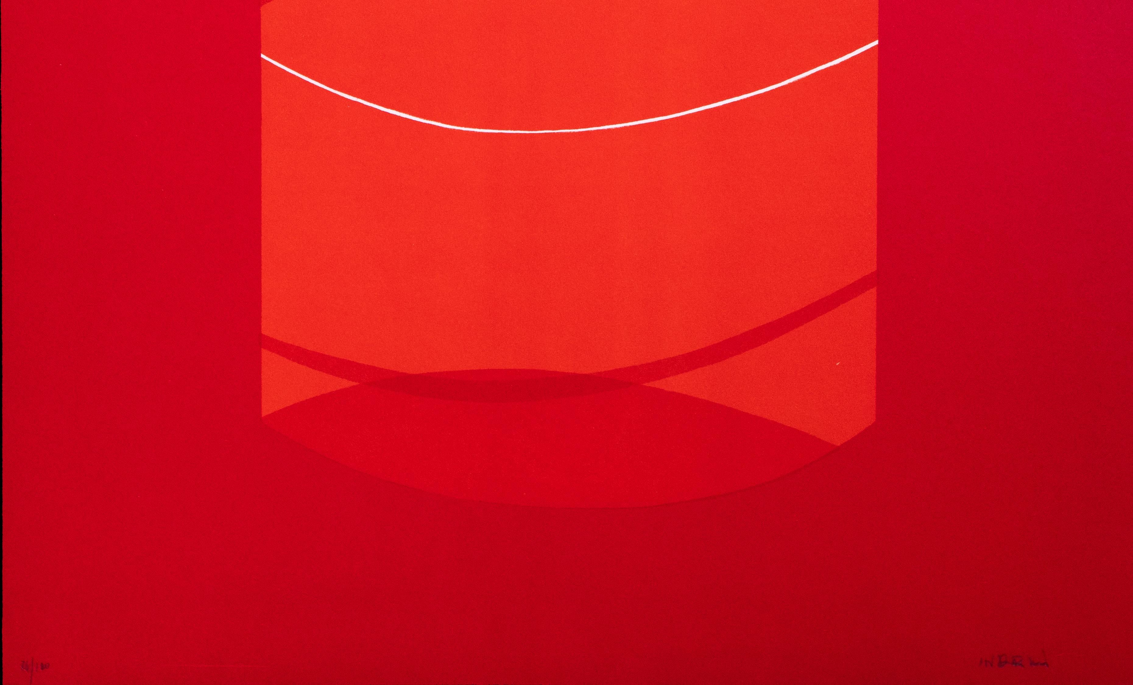 Red One - Lithographie de Lorenzo Indrimi, 1970 environ en vente 1