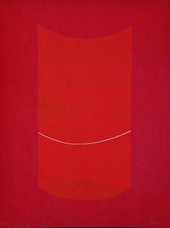 Rote One – Lithographie von Lorenzo Indrimi – 1970, ca.