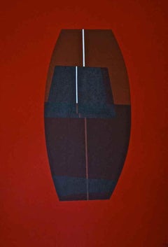 Red Six III - Original Lithograph by Lorenzo Indrimi - 1970 ca.