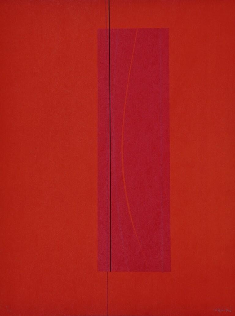 Rojo Seis es una litografía realizada por el pintor italiano  Lorenzo Indrimi en la década de 1970.

El artista encontró inspiración en las experiencias humanas más primitivas.

Esta impresión es una edición firmada a mano de 90 copias.