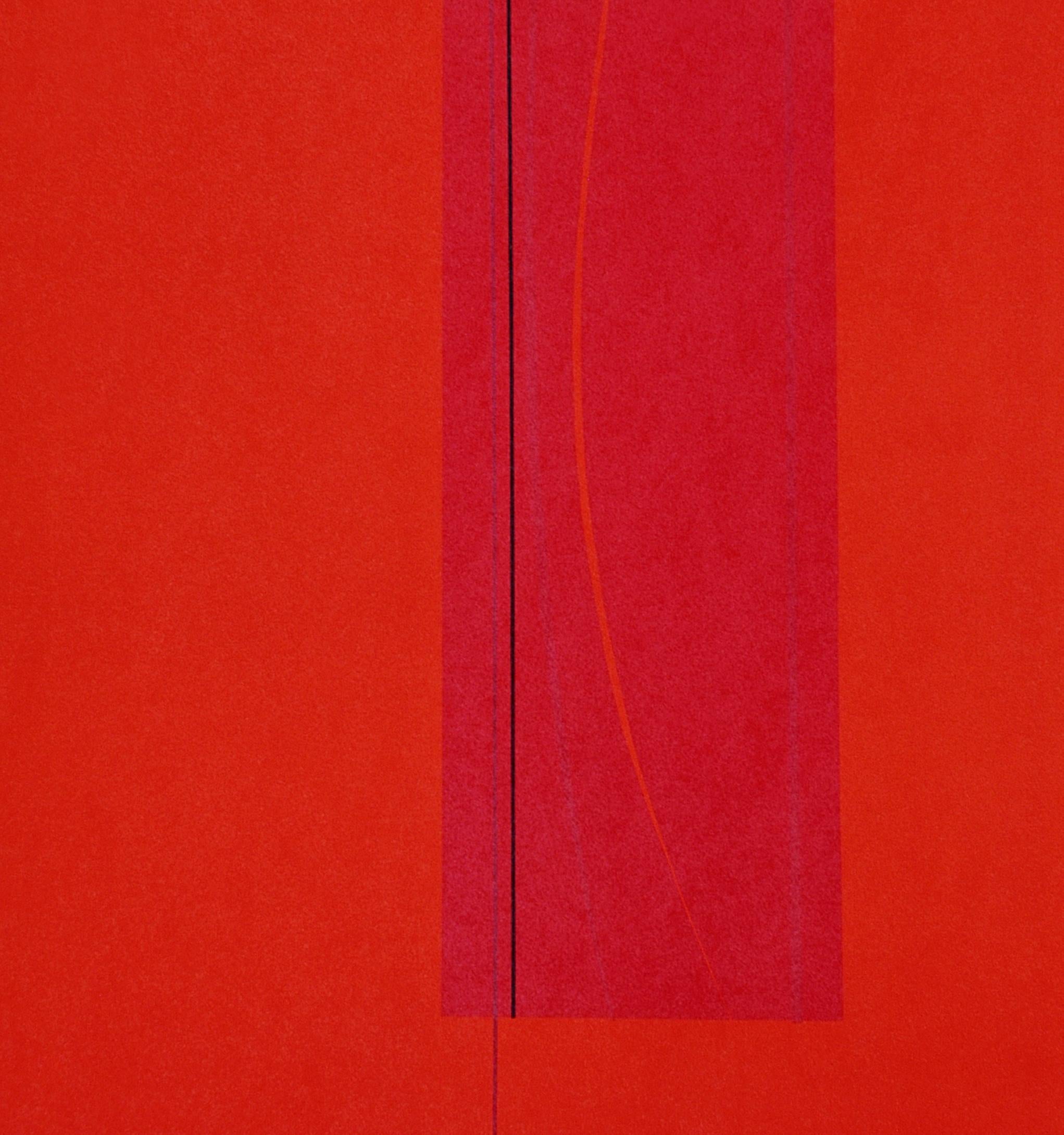 Red Six - Original Lithograph by Lorenzo Indrimi - 1970 ca. 2