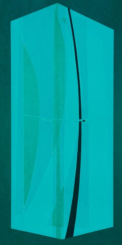 Solid Green - Litografia originale di Lorenzo Indrimi - 1970 ca.