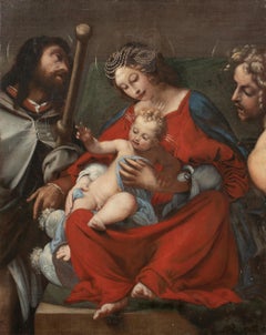 Madonna, The Infant Christ, St Roch & Saint Sebastian, 16th century 