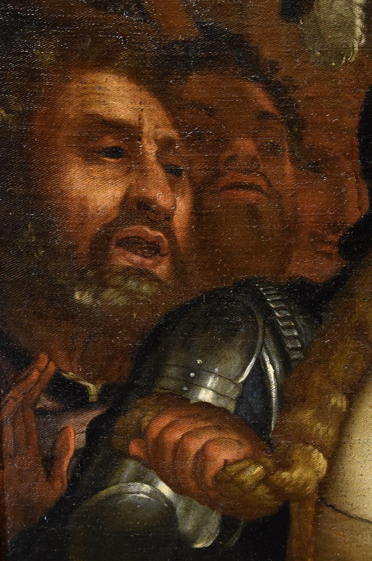 Christ adulteress Lotto Paint 16th Century Huile sur toile Grand maître Venise Art 12