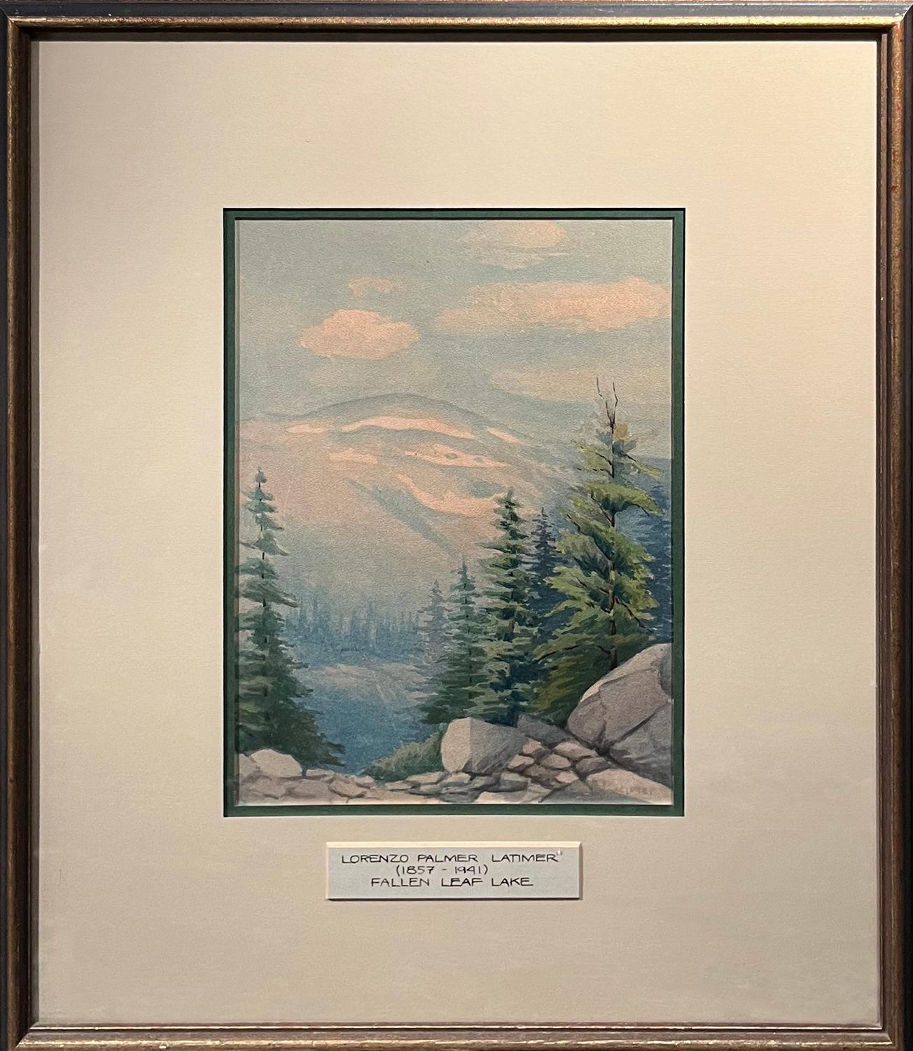 Fallen Leaf Lake; Region Lake Tahoe, ca. 1916 (Impressionismus), Painting, von Lorenzo Palmer Latimer
