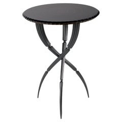 Lorenzo Pozzolini, Orchidée, Black 
Red, Tripodal Side Table, US, 2025