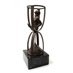 Lorenzo Quinn “Time Flies” Bronze Sculpture on Marble Base, Edition 118/125