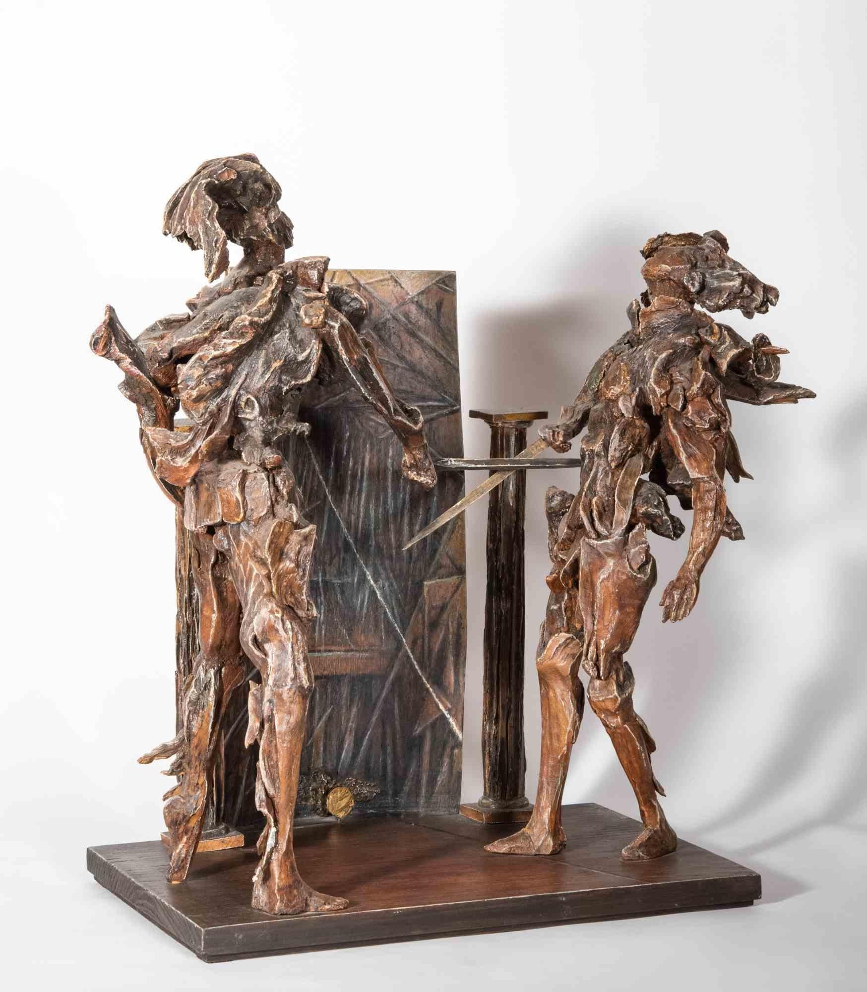 Tancredi und Clorinda - Skulptur von Lorenzo Servalli - 1998 im Angebot 1