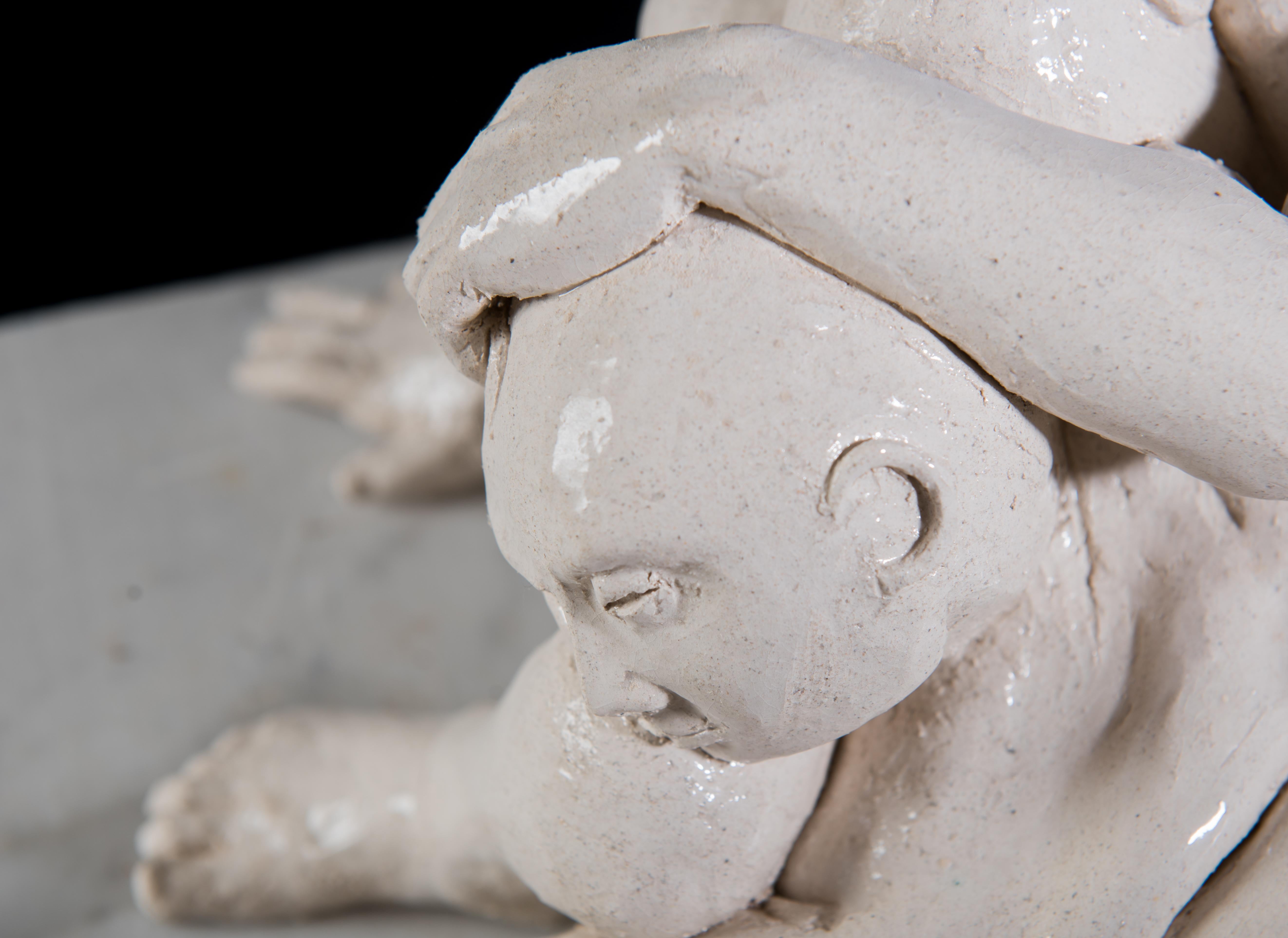 Pieta II - contemporary interpretation of iconic embrace tabletop sculpture  For Sale 3