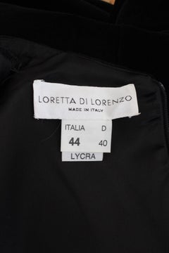 Loretta di Lorenzo Black Velvet Vintage Evening Dress 80s