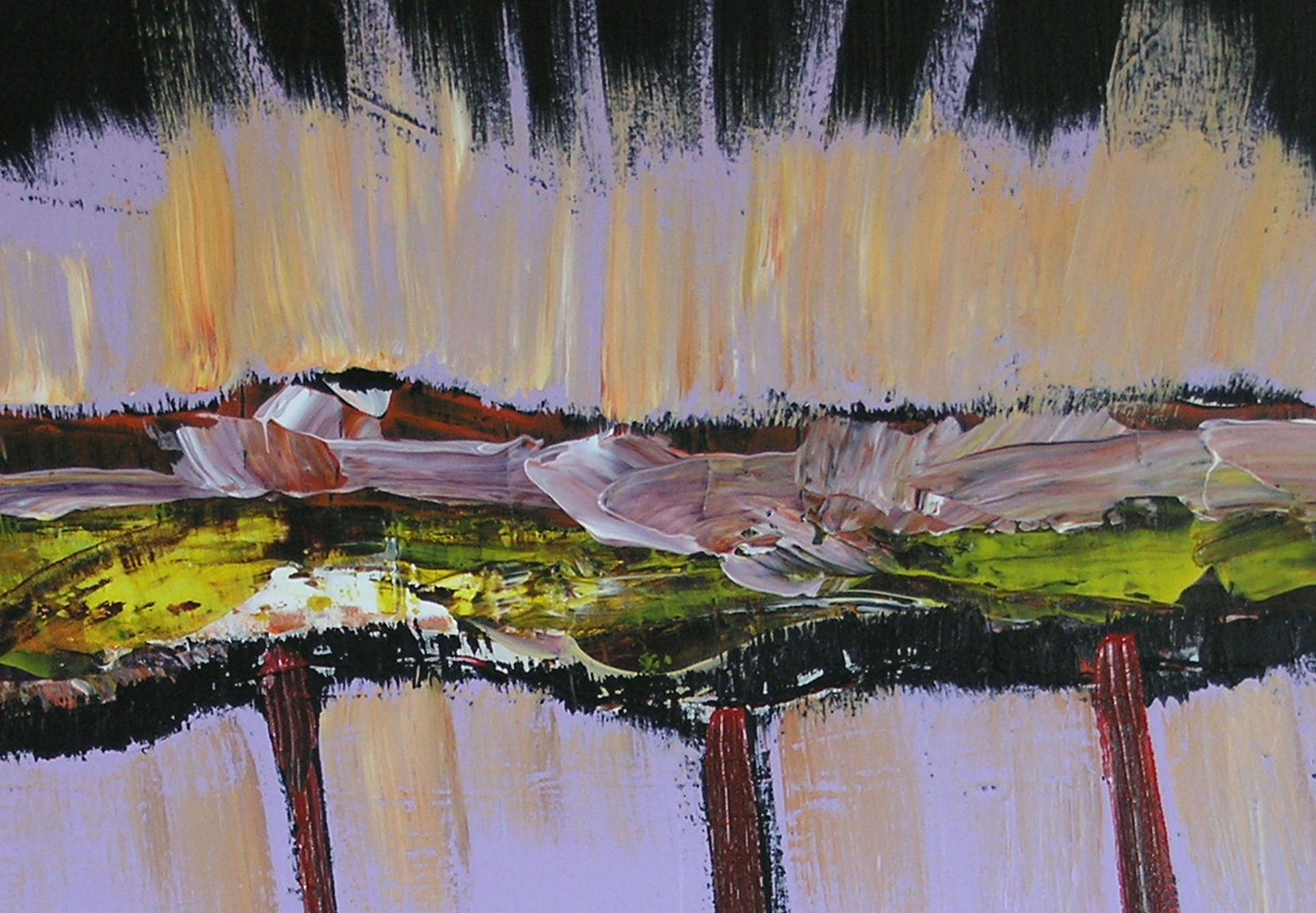 Himmelfahrt, Malerei, Acryl auf Leinwand – Painting von Loretta Kaltenhauser
