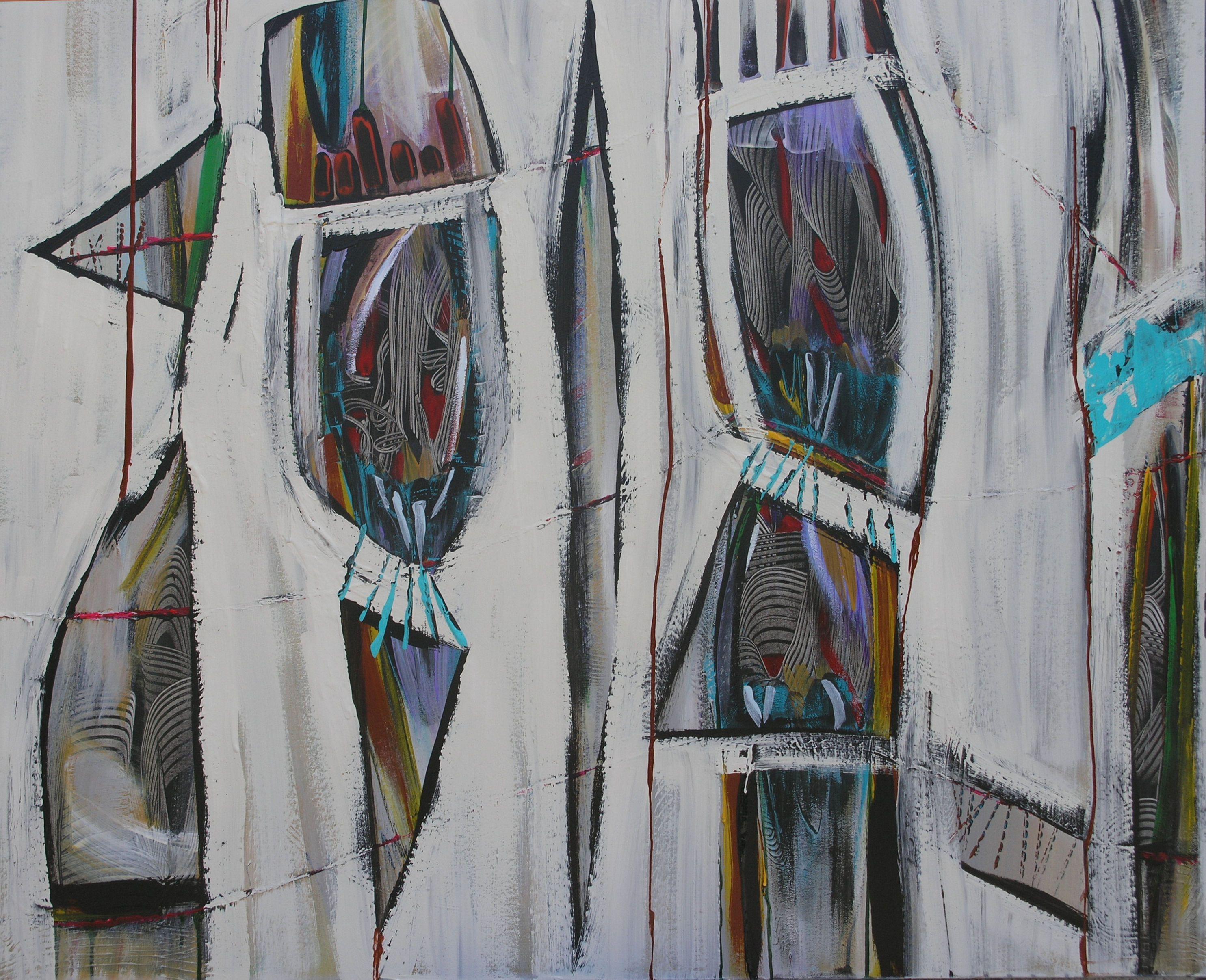 Loretta Kaltenhauser Abstract Painting - Bird of Paradise, Painting, Acrylic on Canvas