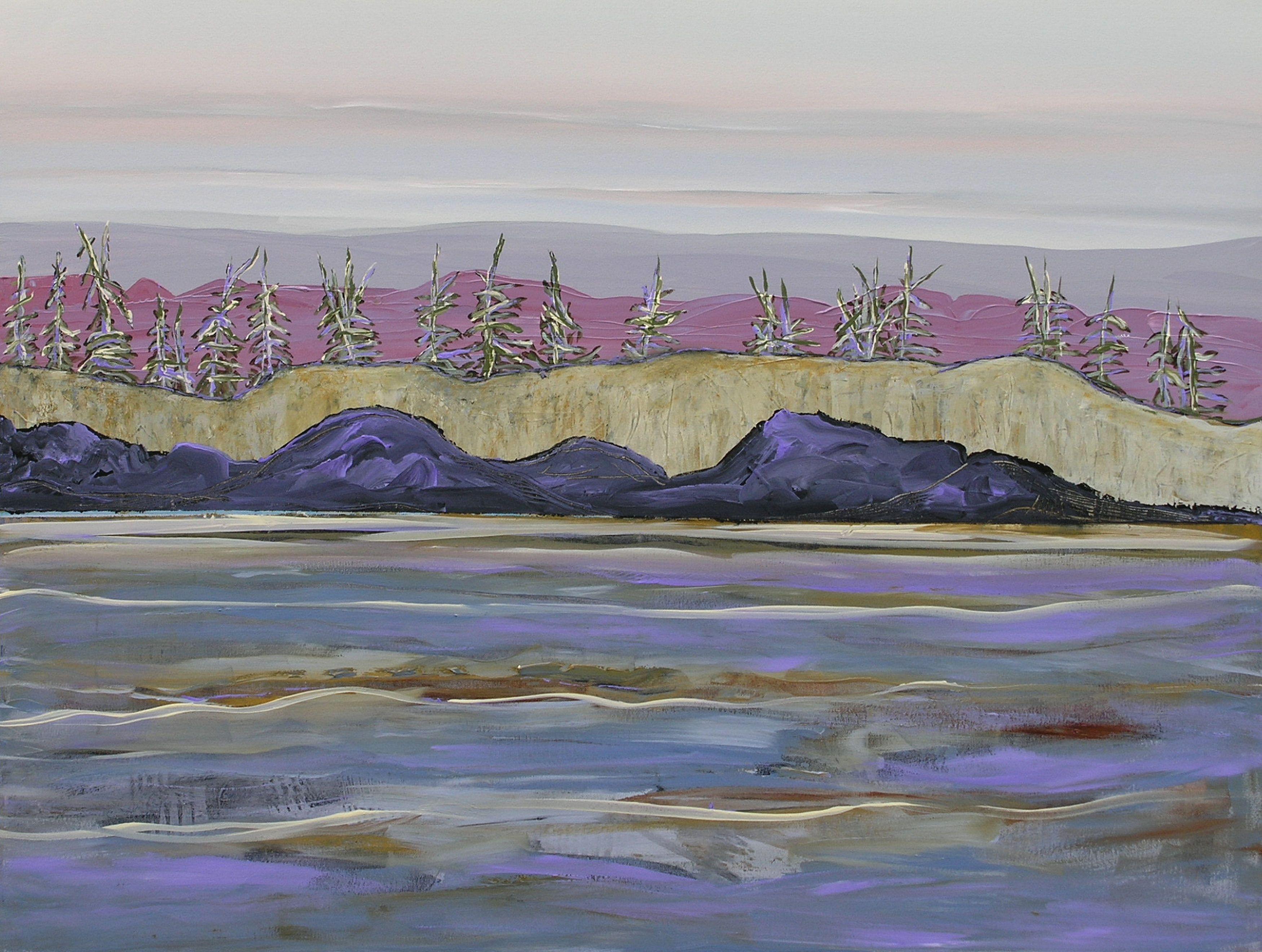 Paysage de rêve, peinture, acrylique sur toile
