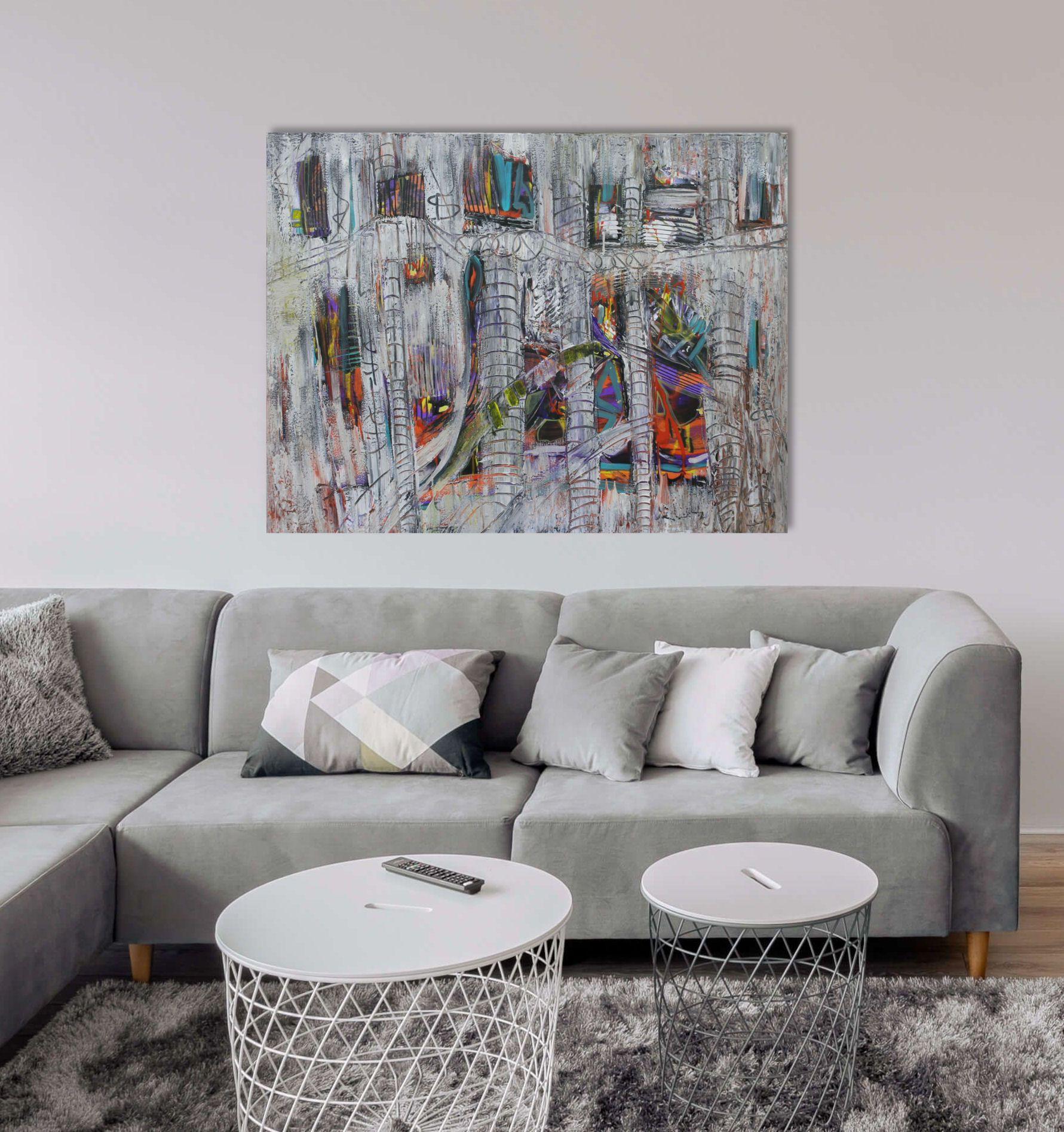 Fundido a gris, Pintura, Acrílico sobre lienzo - Painting de Loretta Kaltenhauser