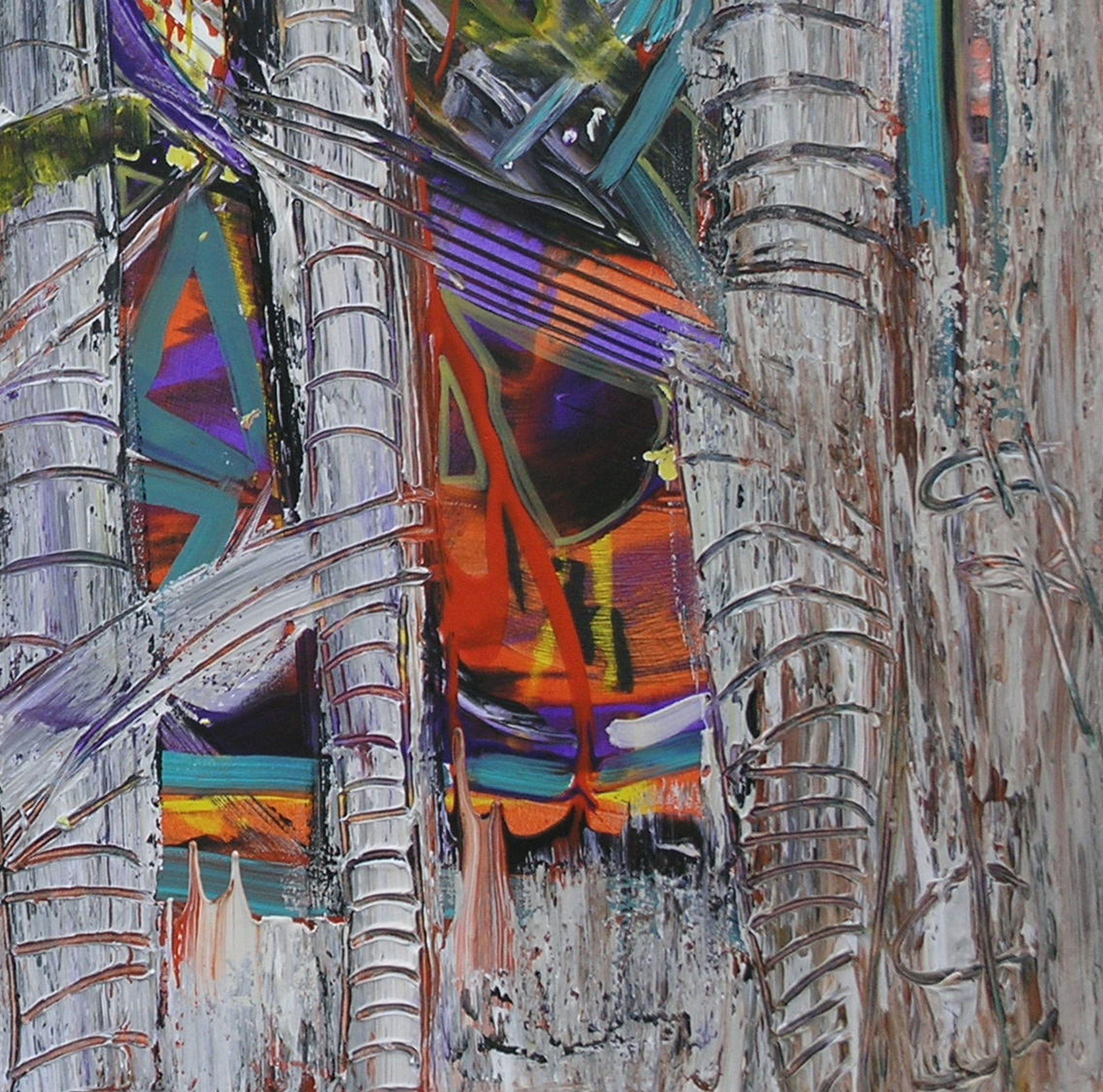 Fundido a gris, Pintura, Acrílico sobre lienzo - Painting Abstracto de Loretta Kaltenhauser
