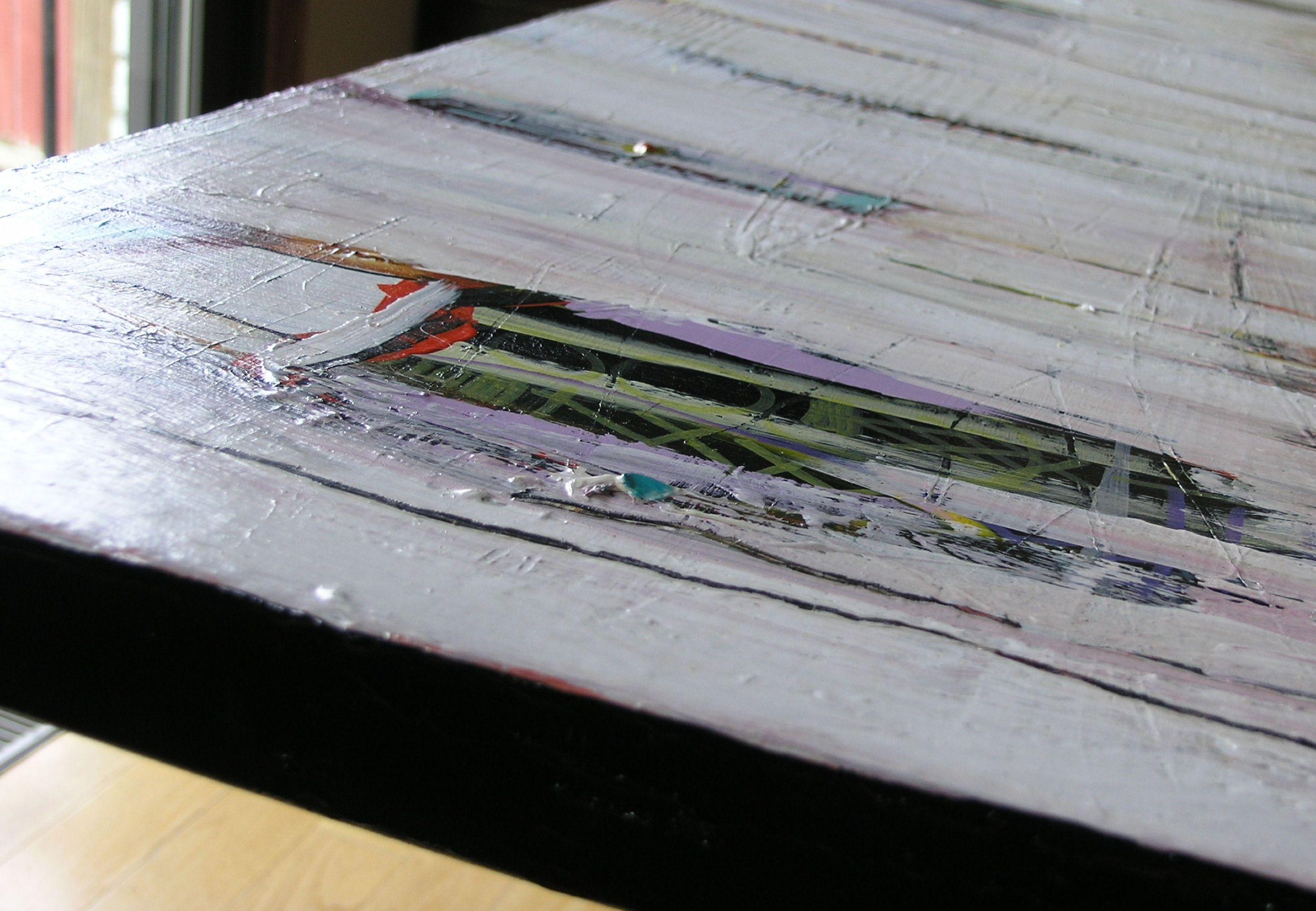 Sr. Roboto, Pintura, Acrílico sobre lienzo - Painting de Loretta Kaltenhauser