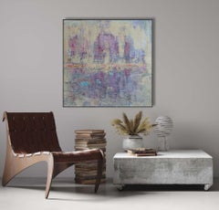 Lluvia púrpura, Pintura, Acrílico sobre lienzo