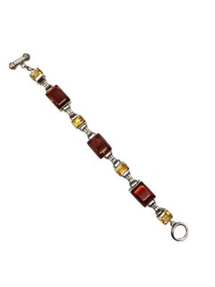 Lori Bonn Bracciale in argento sterling con ambra e citrino #24157