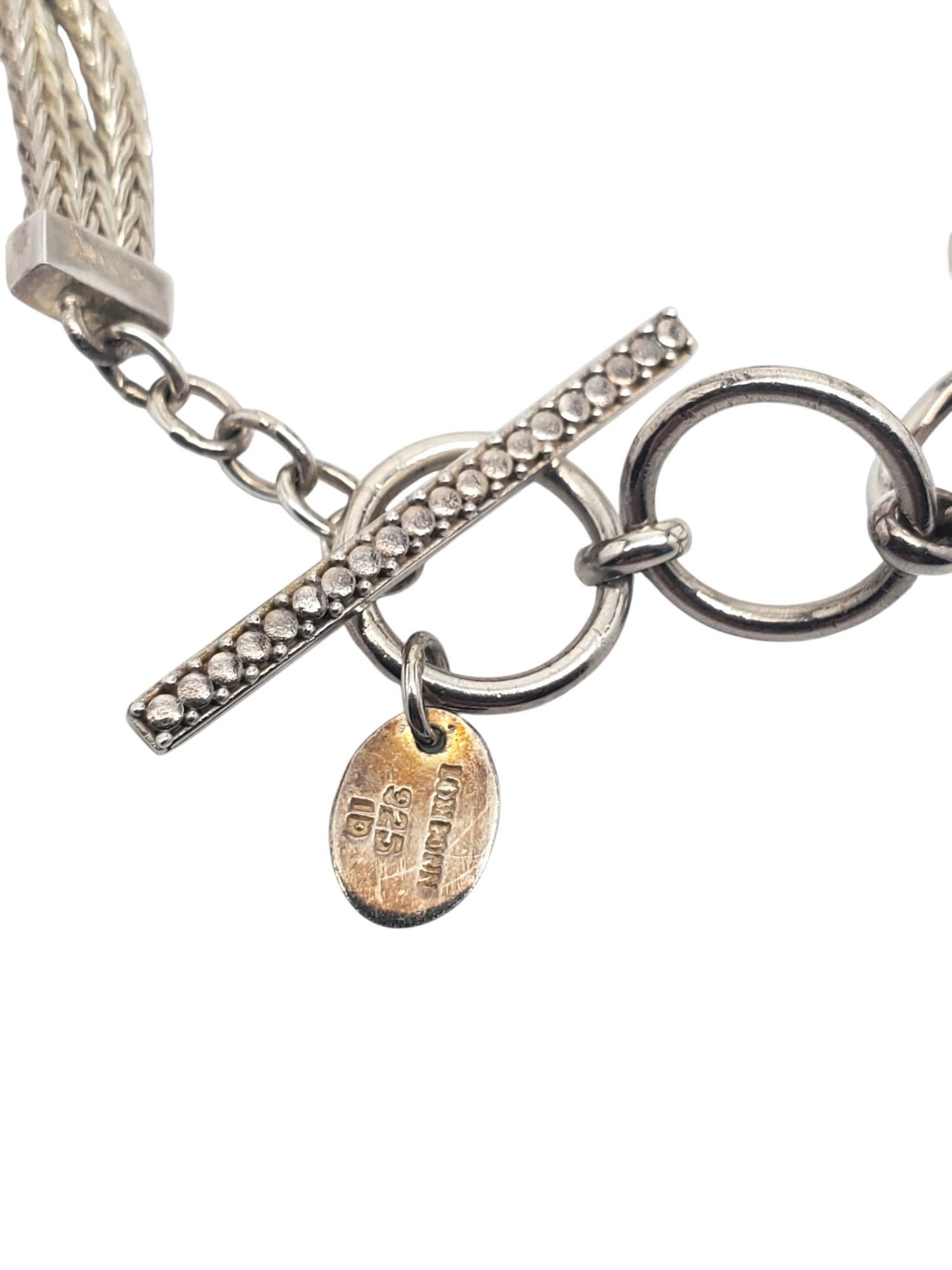 Lori Bonn Sterling Silver Peace Slide Bracelet # 19577 For Sale 3
