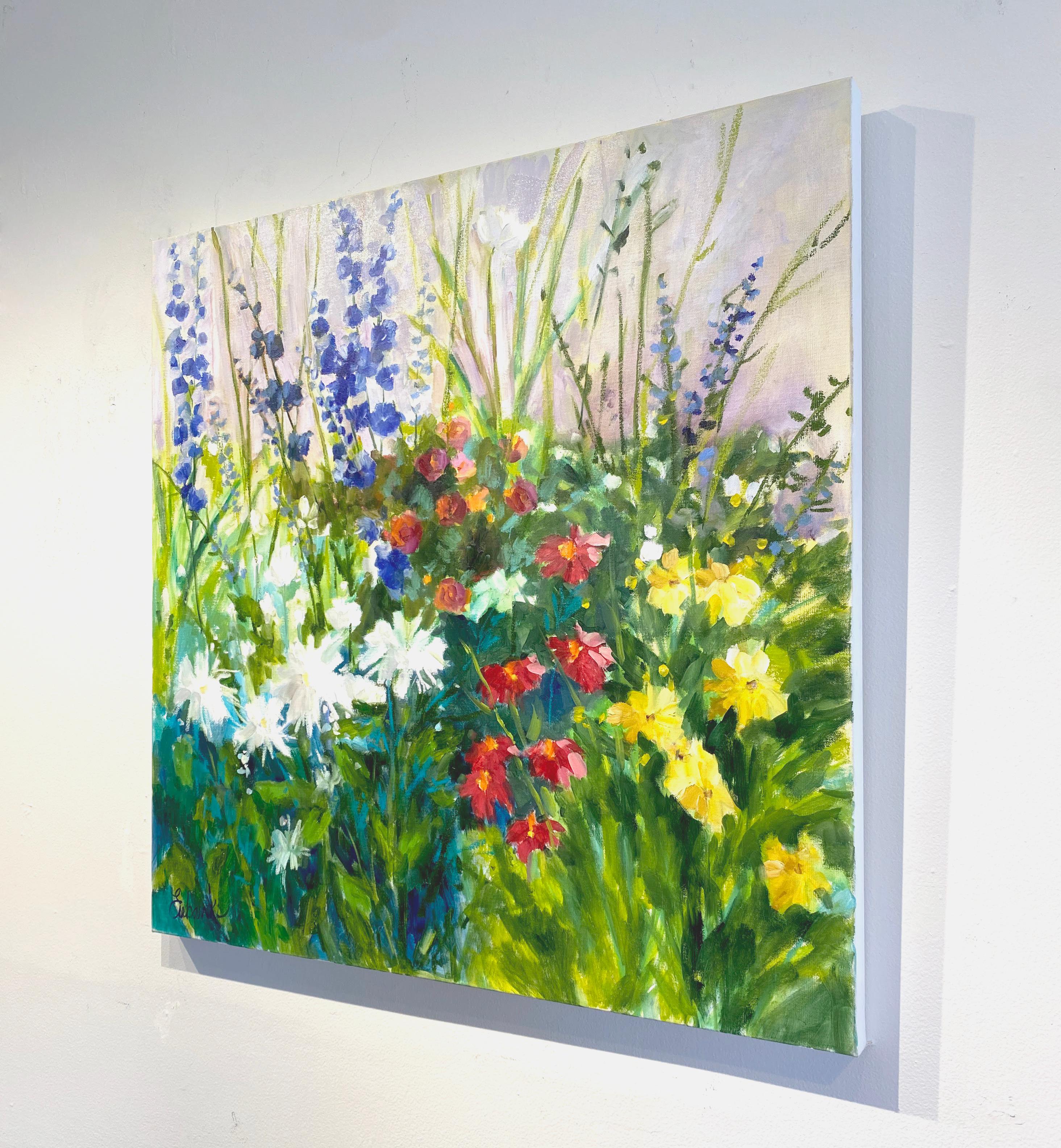 Lori Eubanks, „Variety is the Spice of Life“, Bright Flower Garden, Öl auf Leinwand im Angebot 2