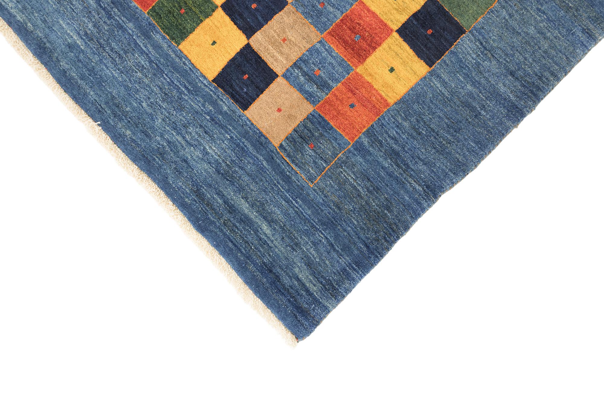 Fine XX secolo Lori Gabbeh (rosso, giallo, verde, blu, beige, azzurro, 11'4