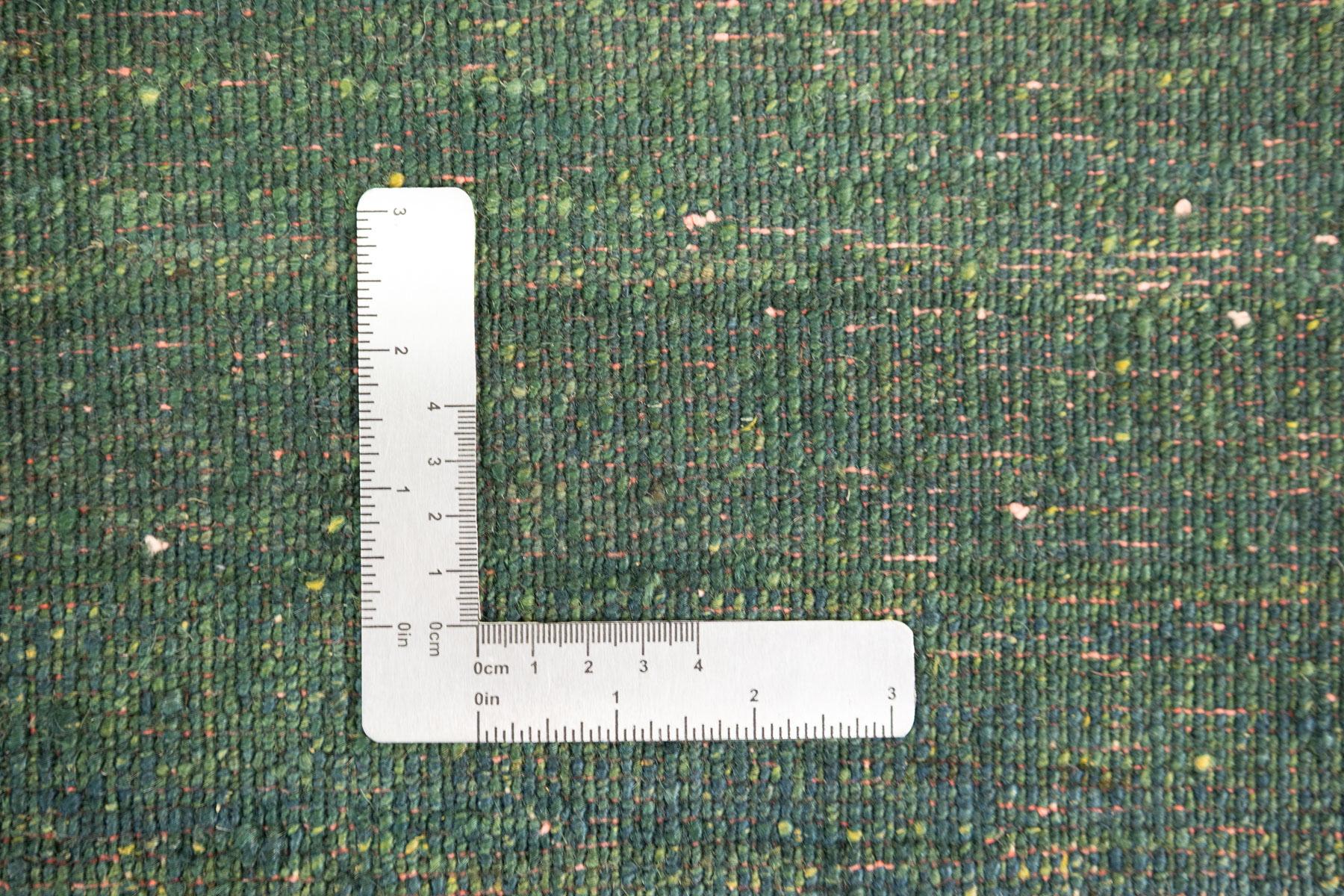 Lori Gabbeh Teppich, handgeknüpft, 7,5 × 5,5 ft - Gelb und Grün im Angebot 1