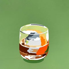 Bourbon Cocktail, festive pop art still life painting