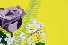 05 Blumengemälde, 2023, Acryl und getönter MSA-Lack auf Tafel, Pop Art