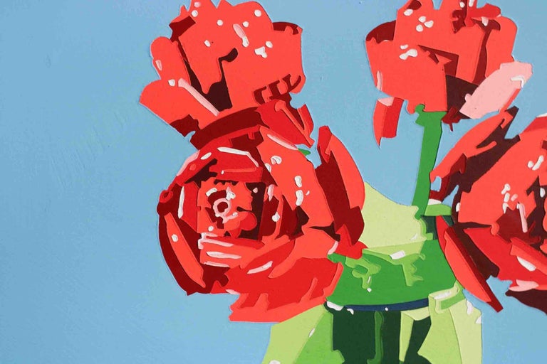 Lori Larusso 09 Flower Painting, 2023,Acrylic and tinted MSA varnish