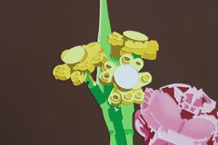 10 Blumengemälde,  2023, Acryl und getönter MSA-Lack auf Tafel, Pop-Art