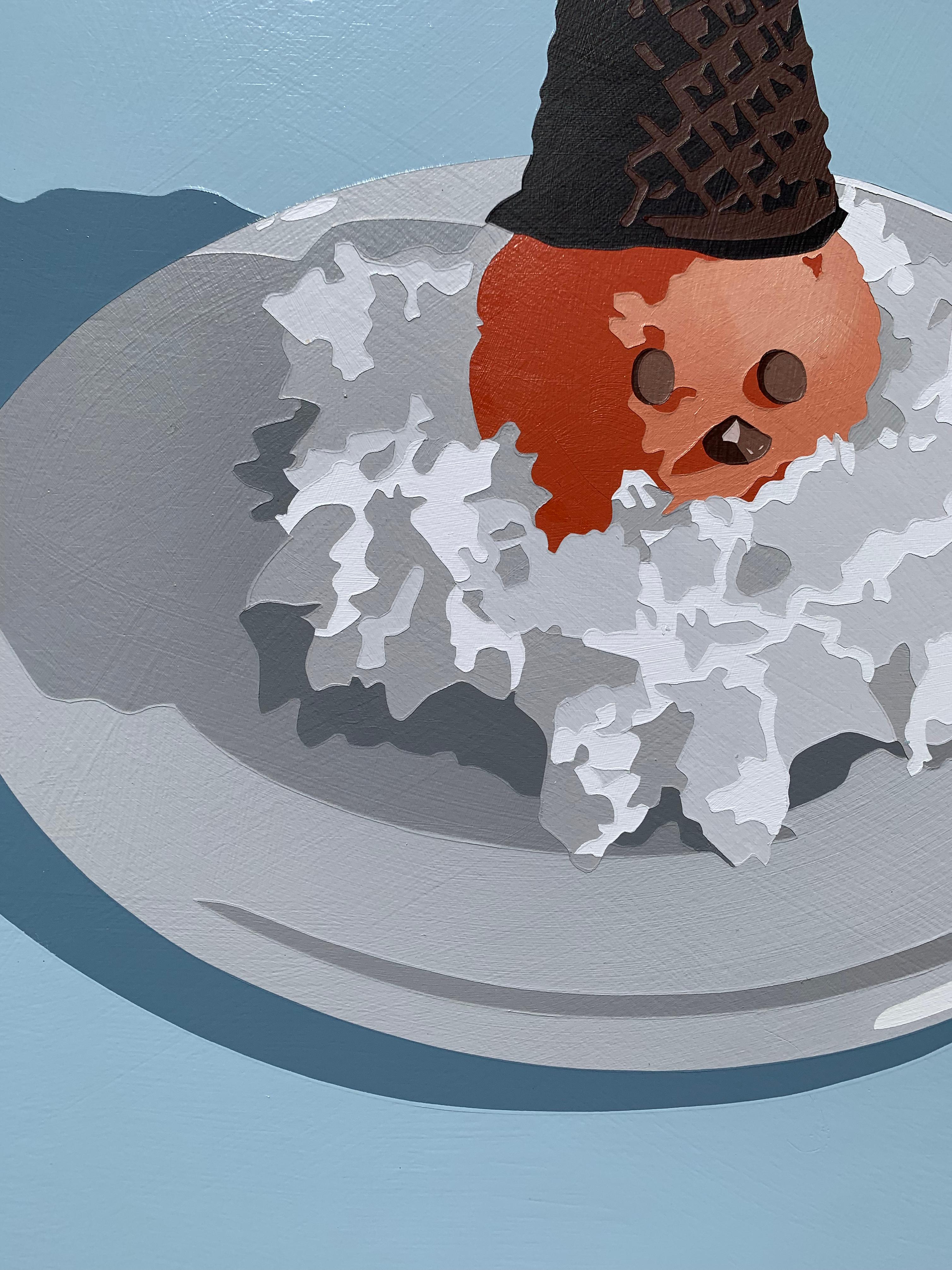 Nature morte - Peinture d'art pop - Charmer à froid (Peachy Paul) - Pop Art Painting par Lori Larusso 