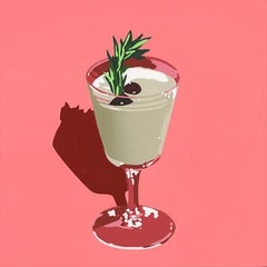 Hot Pink Drink 3, pop art still life painting
