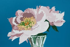 Baumblumen-Blumen, 2023, Acryl und Emaille auf Tafel, Pop-Art-Blumen-Gemälde