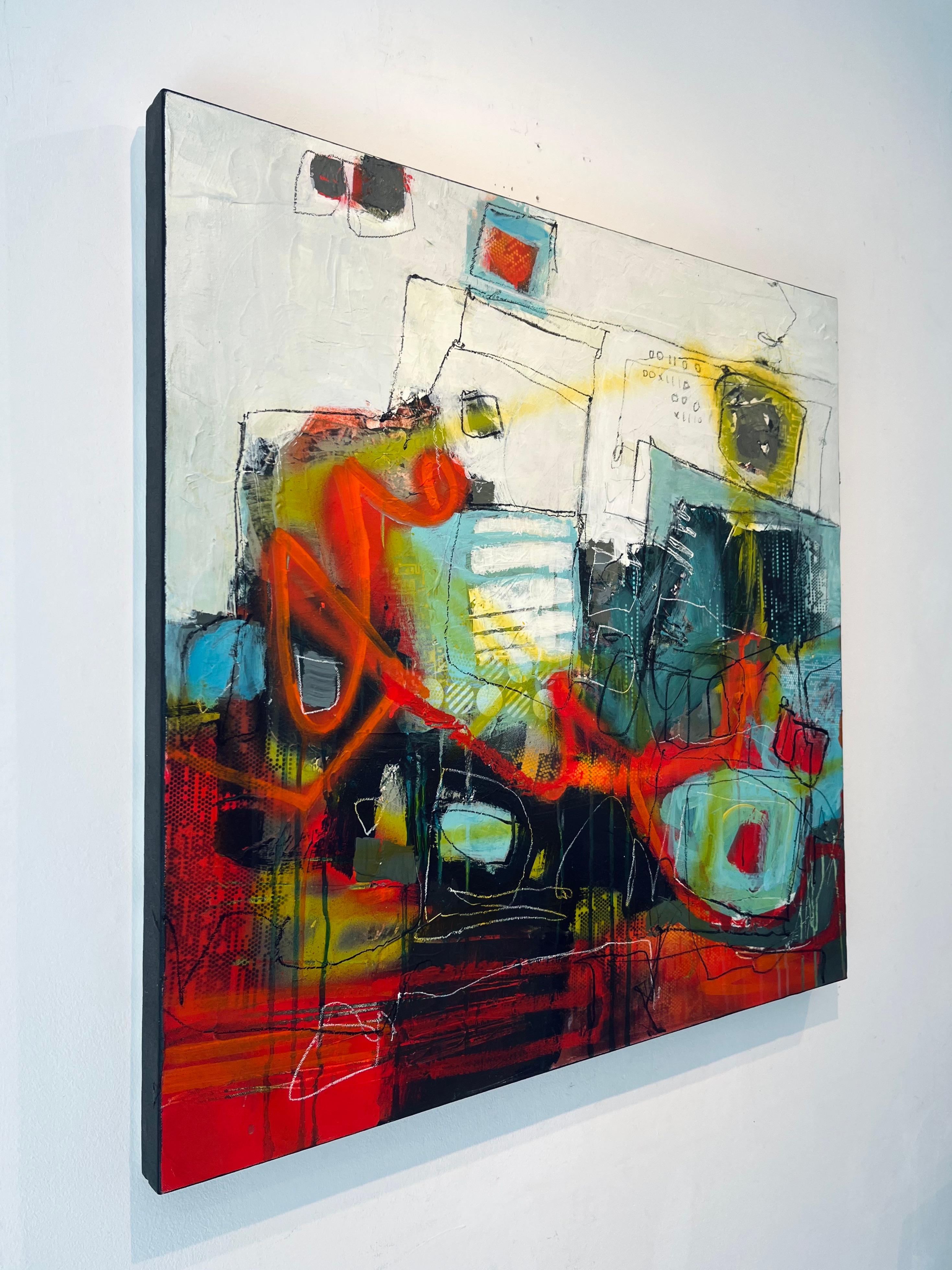 Concrete Capital II-peinture moderne abstraite originale-artwork-art contemporain en vente 1