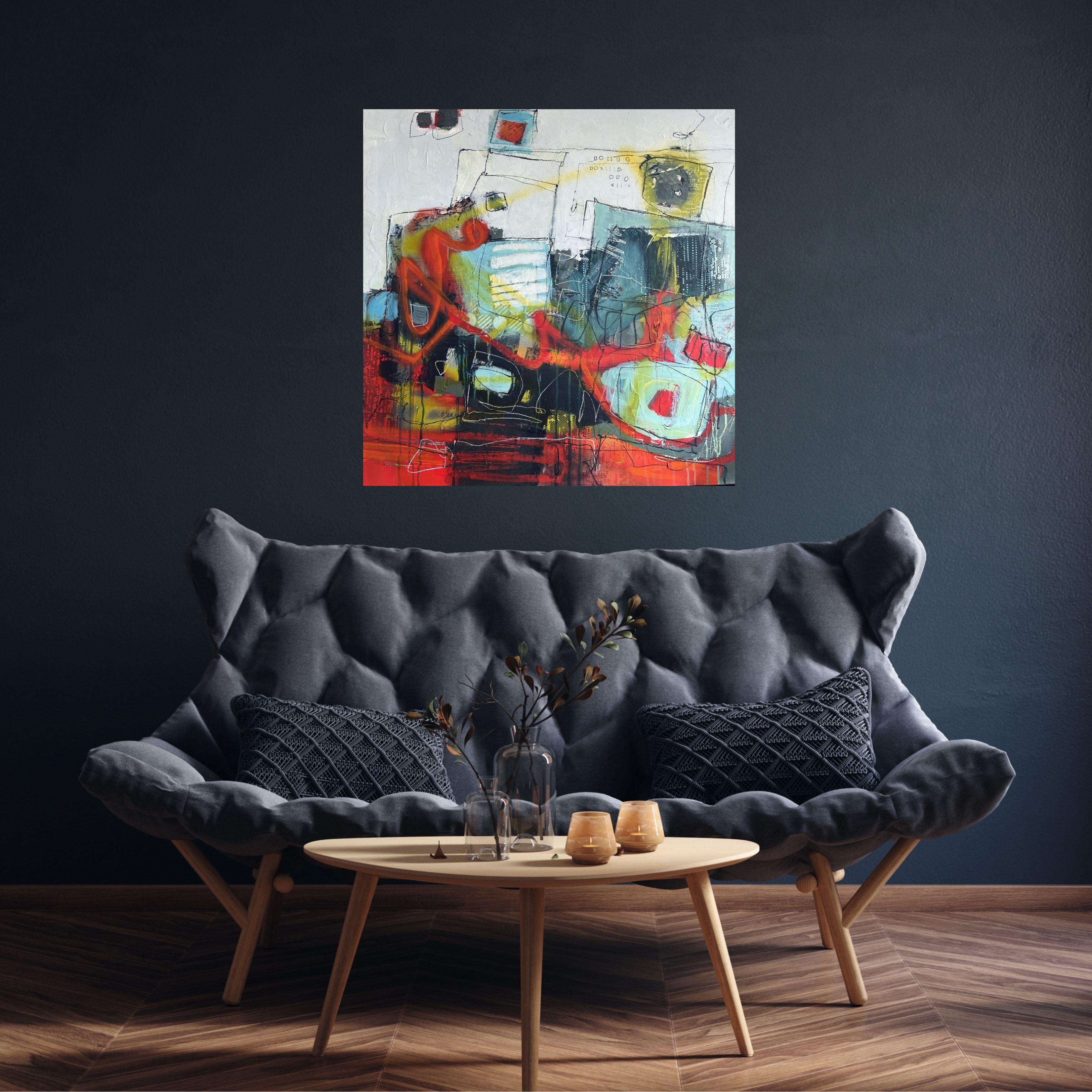 Concrete Capital II - originale abstrakte moderne Malerei - Kunstwerk - Contemporary Art im Angebot 3