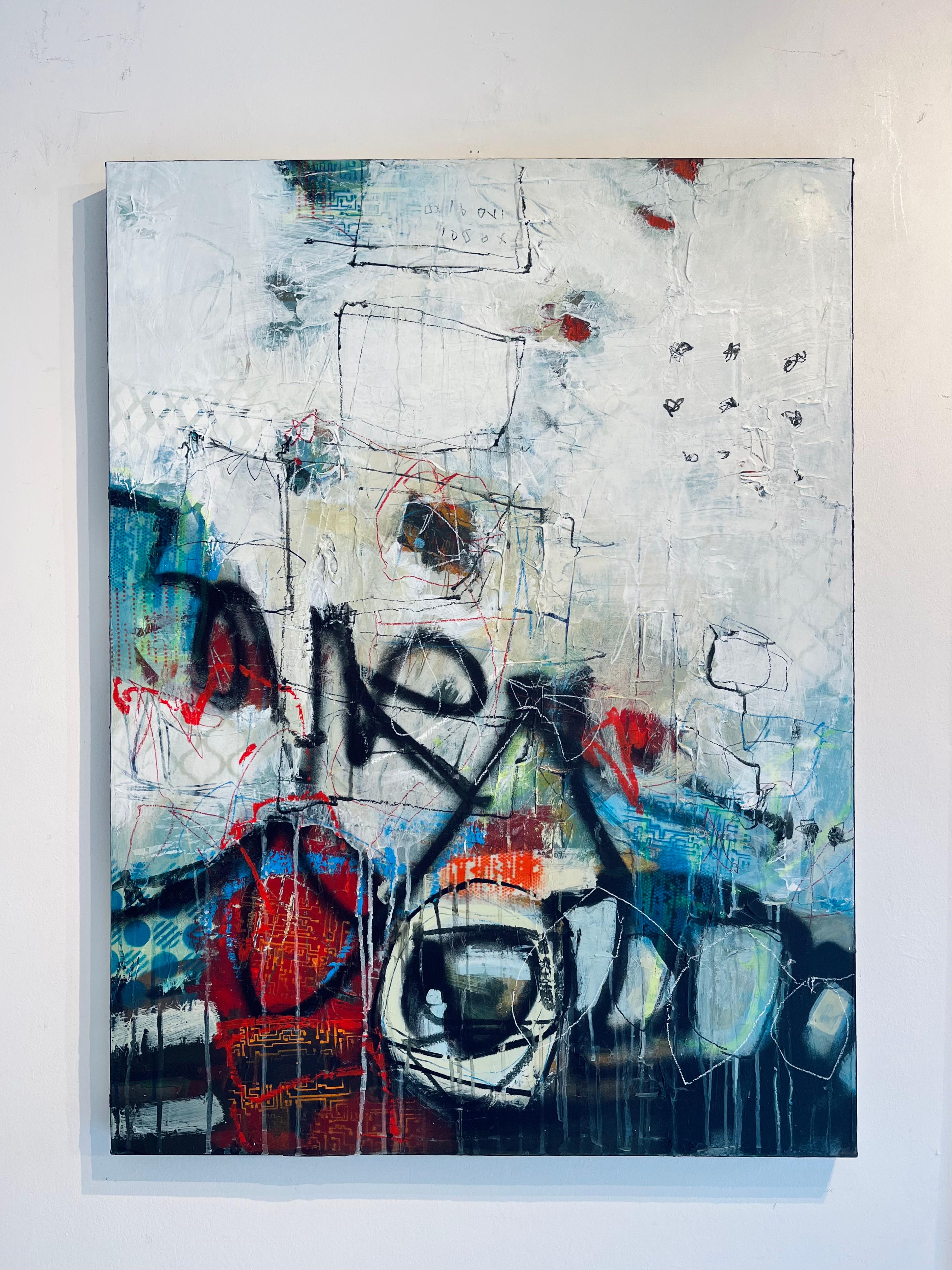 Concrete Jungle 1 - city abstract expression cubism surreal modern contemporary - Painting by Lori Mirabelli 