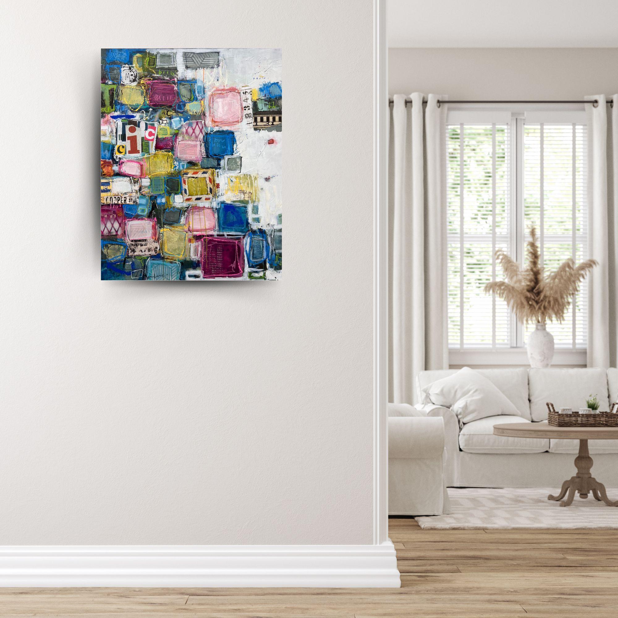 Fragments of Light - original abstract painting - contemporary expressionism art - Painting by Lori Mirabelli 