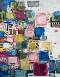 Fragmentos de Luz - pintura abstracta original - arte expresionismo contemporáneo